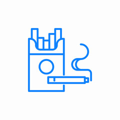 cigarette pack and smoking icon sign vector