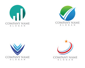 Business finance logo and symbols vector concept illustration