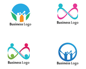 Adoption and community care Logo template vector icon
