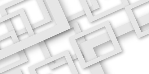 White and gray overlap triangle geometric technology pattern. gray rectangle frames with soft shadows white square line technology concept .White triangular beautiful tech layout triangle background.