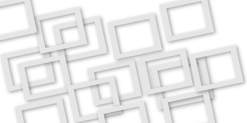 White and gray overlap triangle geometric technology pattern. gray rectangle frames with soft shadows white square line technology concept .White triangular beautiful tech layout triangle background.