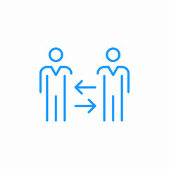 social distancing icon sign vector