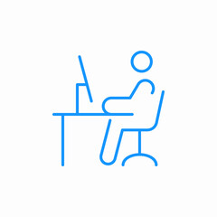 working desk icon sign vector
