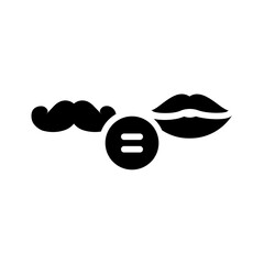 Vector solid black icon for Gender equality