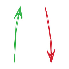 Hand drawn arrow symbol. Business clipart. Single element for design