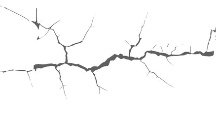 cracked ground with cracks line, crack on concrete