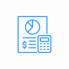 budget calculation icon sign vector