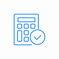 calculation done icon sign vector