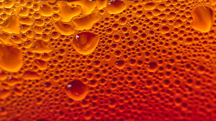 Macro View of a Cold Lemon Drink with Condensation Capturing the Freshness