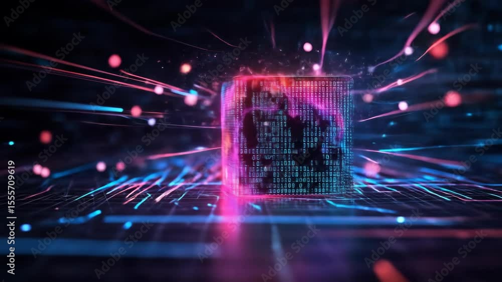 Poster data cube, neon grid and streams