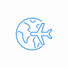 international flight icon sign vector