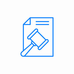 legal document icon sign vector