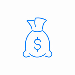 money bag icon sign vector