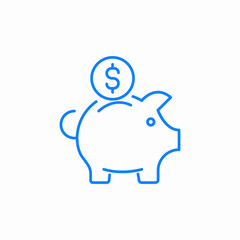 piggy bank icon sign vector