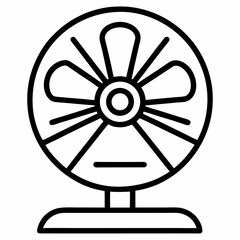 Fan Speed Outline Vector | Generative AI & Linocut Silhouette Design
