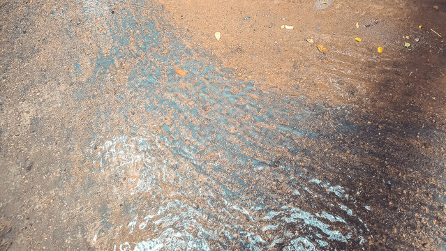 Water and sediment deposition pattern displaying an interesting textural interaction showing