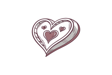 shiny metallic heart soft transparent icon