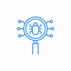 bug detection system icon sign vector