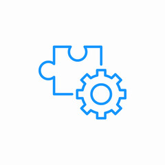 integration settings icon sign vector