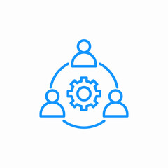 team collaboration icon sign vector
