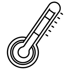 Thermometer Heat Check Vector
