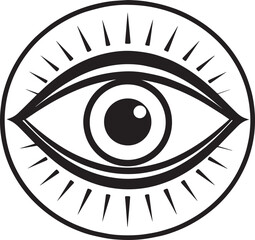 Eye Shape in Black Silhouette Style | Clean Vector Illustration Format