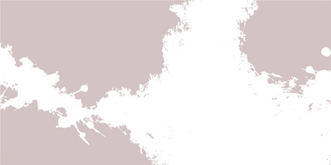 Abstract grunge floral design with ink splashes, black splatter, and vintage paper texture border