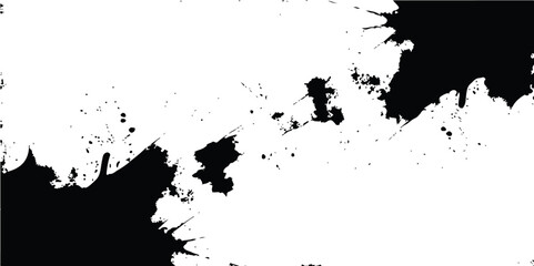 Black grunge ink splat texture design element