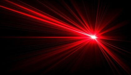 Red laser beams radiating outwards