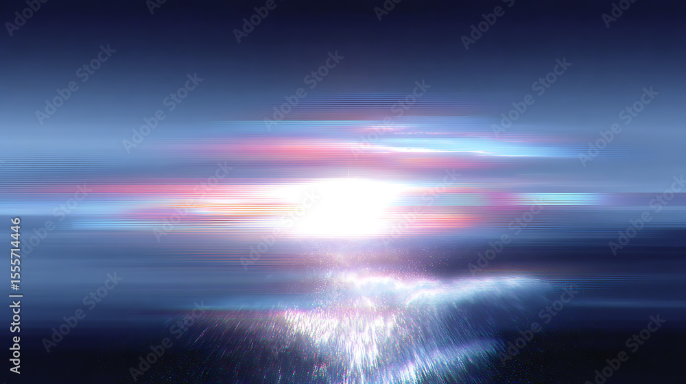 Poster glitch grainy abstract smeared iridescent gradient blurred blue pink background texture digital nois