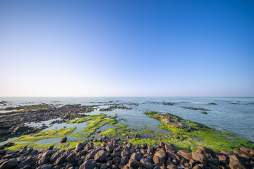 Stunning Laomei Green Reef in Shimen New Taipei City Taiwan. Picturesque coastal landscape with...