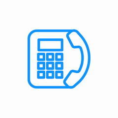 landline phone icon sign vector
