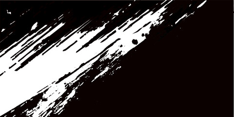 White brush painting over the black background