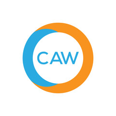 Elegant Monogram Logo Design with Decorative Frame – CAW Luxury Brand Identity Icon. CAW Letter Logo.
