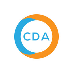 Elegant Monogram Logo Design with Decorative Frame – CDA Luxury Brand Identity Icon. CDA Letter Logo.
