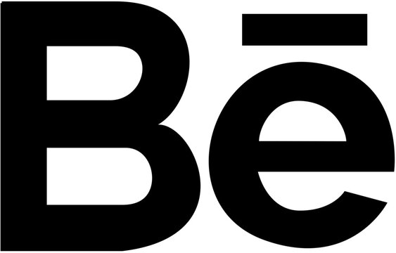 Behance Logo Icon &ndash; Solid Black Monochrome Style (SVG, Vector)