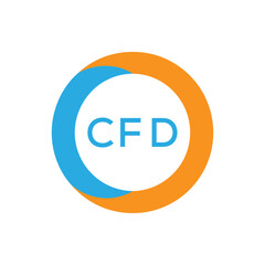 Elegant Monogram Logo Design with Decorative Frame – CFD Luxury Brand Identity Icon. CFD Letter Logo.

