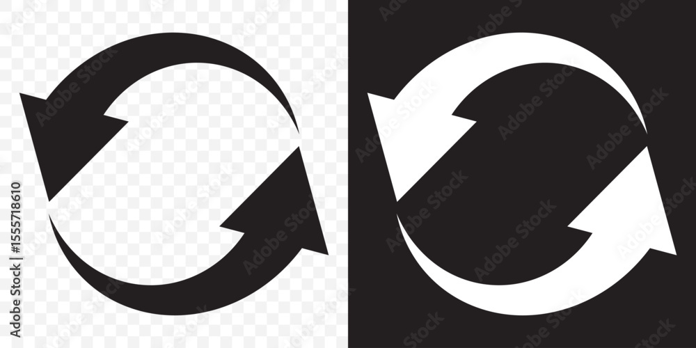 Poster circle arrow icon set. symbol of reload, refresh, loading, recycle and repeat. interconnecting round