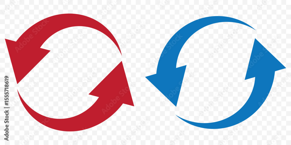 Poster circle arrow icon set. symbol of reload, refresh, loading, recycle and repeat. interconnecting round