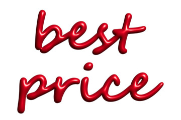 Best price lettering 3d word Template for marketing ad, print, web, banner, poster, flyer