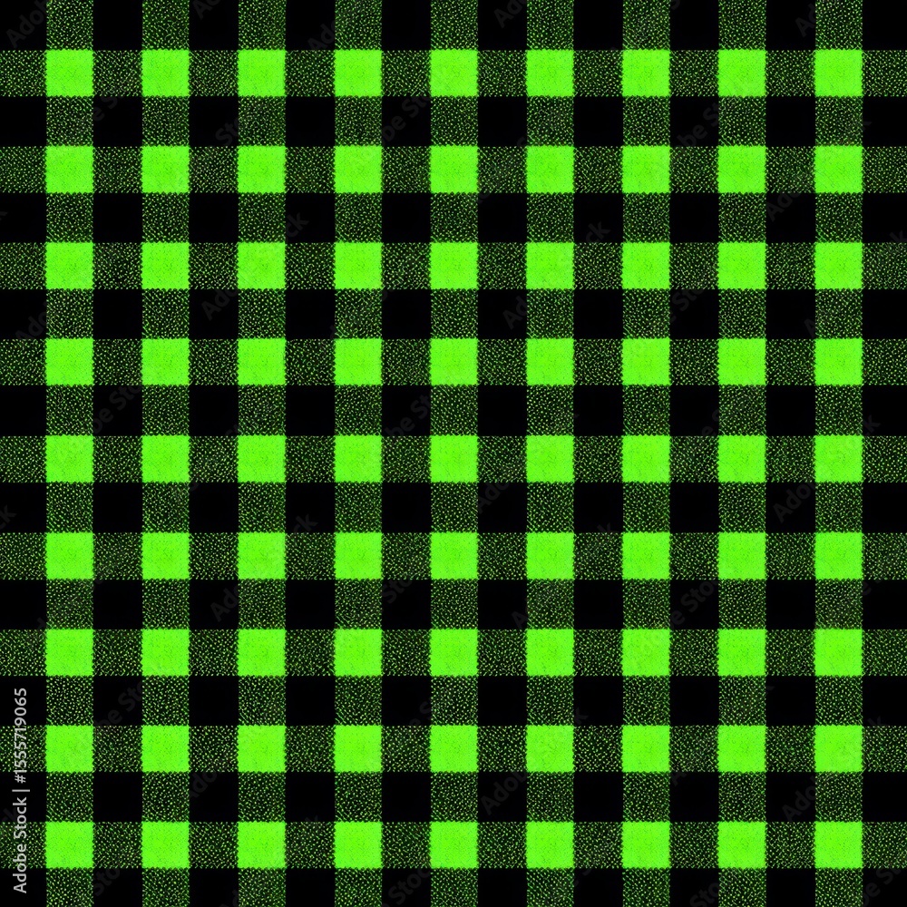 Aufkleber vibrant green and black checkered pattern creating a dynamic visual effect.