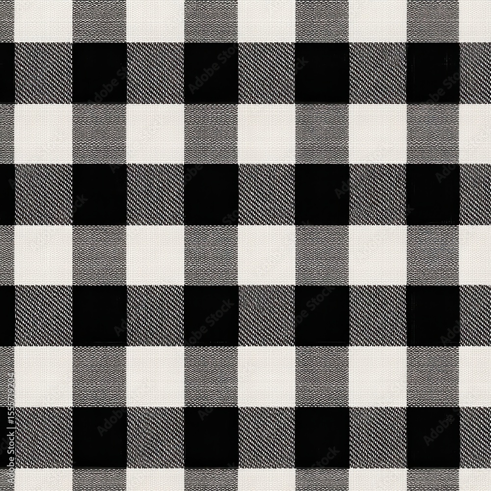 Poster black and white checkered pattern with alternating squares creating a classic design.