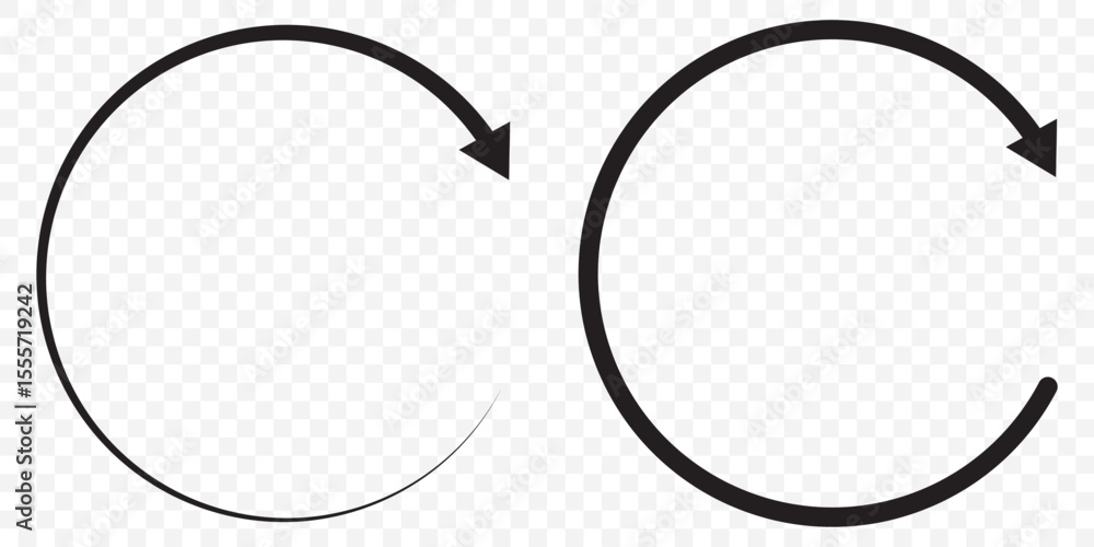 Poster circle arrow icon set. symbol of reload, refresh, loading, recycle and repeat. interconnecting round
