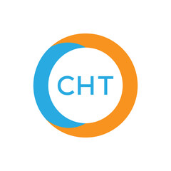 Elegant Monogram Logo Design with Decorative Frame – CHT Luxury Brand Identity Icon. CHT Letter Logo.
