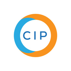Elegant Monogram Logo Design with Decorative Frame – CIP Luxury Brand Identity Icon

