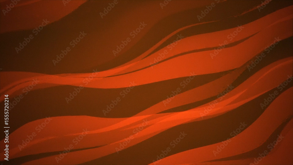 Aufkleber abstract wavy orange and brown background with a fluid and dynamic composition of intertwined shapes