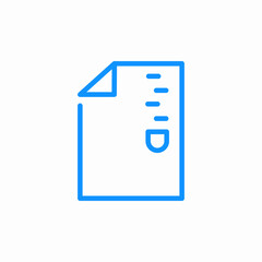 document clip icon sign vector
