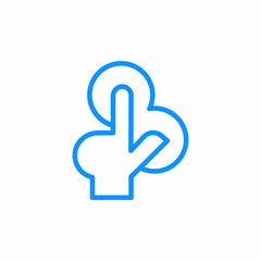double tap hand icon sign vector