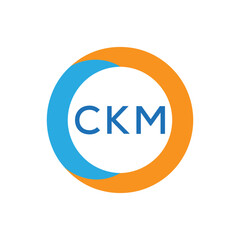 Elegant Monogram Logo Design with Decorative Frame – CKM Luxury Brand Identity Icon
