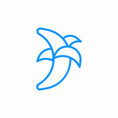 peeled banana icon sign vector